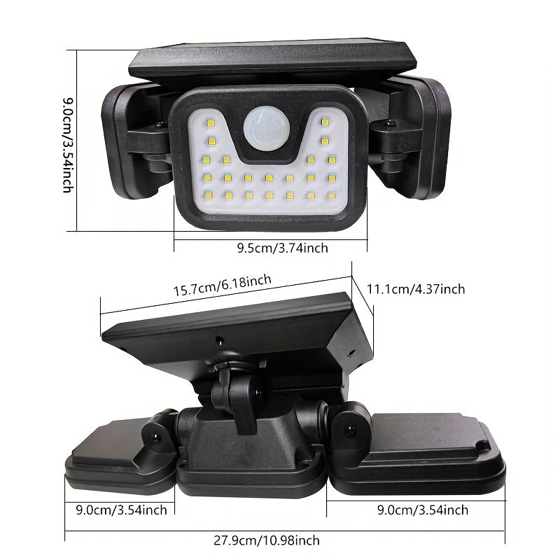 Outdoor Solar Wall Light with Motion Sensor & Foldable Design-3