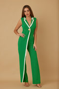 Single Golden Bell Button Jumpsuit-0