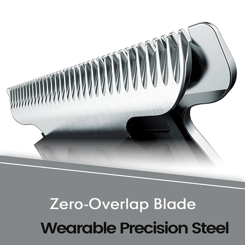 Professional Cordless Hair Clipper  T Blade 0mm Bald Trimmer Green-2