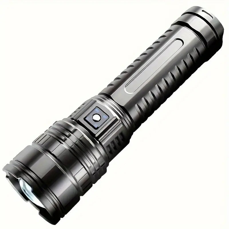 Telescopic Zoom C-Type Rechargeable Flashlight with Intelligent Power Display-0