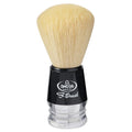 Omega S-Brush synthetic fiber shaving brush, black and trasparent plastic handle-0